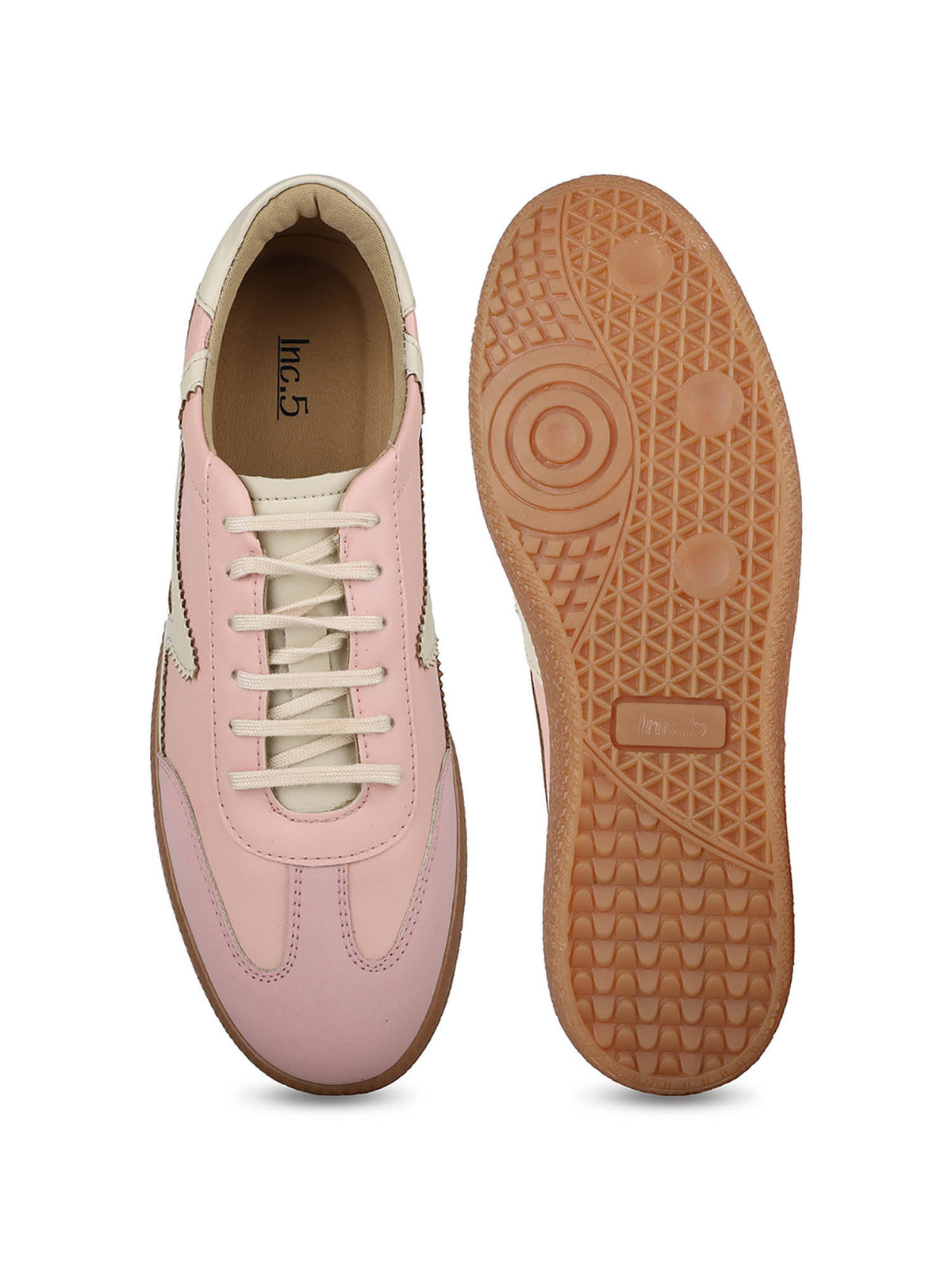 Women Pink Casual Solid Round Toe Sneakers | SN09 - view 5