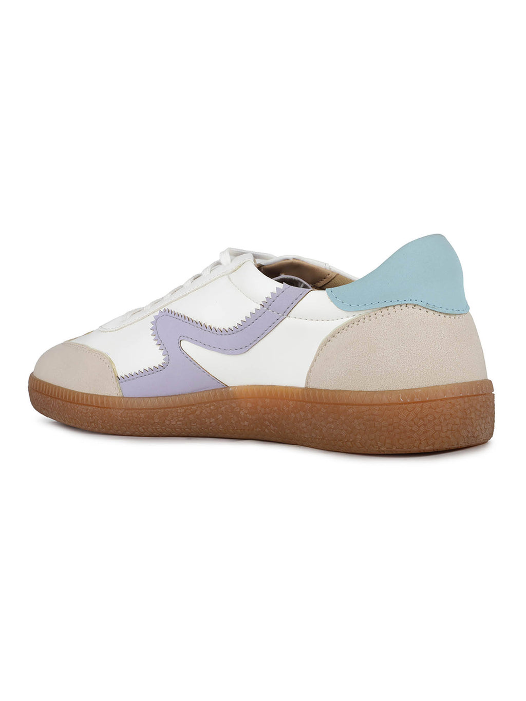 Women White Casual Solid Round Toe Sneakers | SN09 - view 3