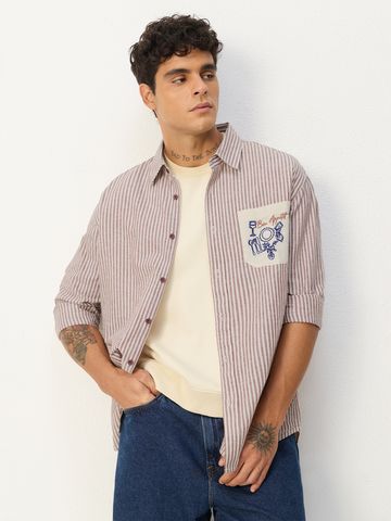 Buy Oversized Shirt: Bon Appetit Men Relaxed Shirts Online C76