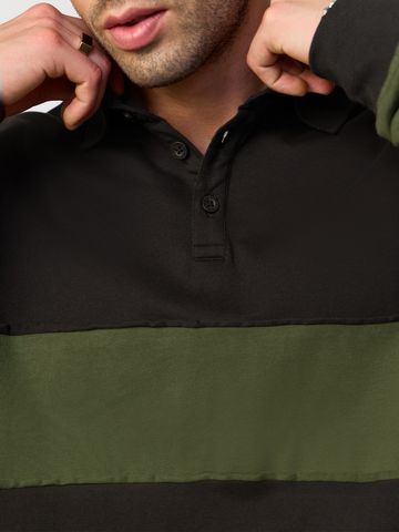 Buy Colorblocked Rugby Polo: Cocoa Oli Men Oversized Polo Online P09
