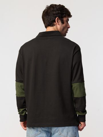 Buy Colorblocked Rugby Polo: Cocoa Oli Men Oversized Polo Online P09