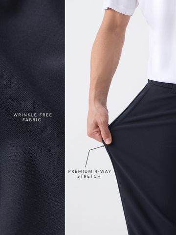 Buy Stretch Pants: Midnight Blue For Men Online F56