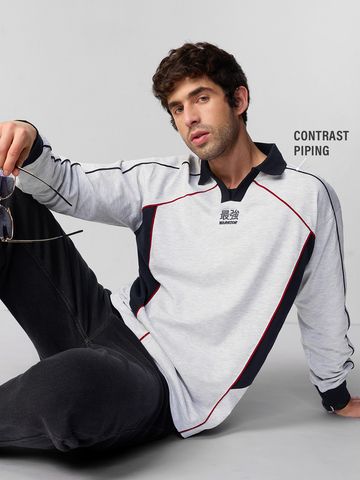 Buy Oversized Polo: Steel Wave Men Oversized Polo Online P09