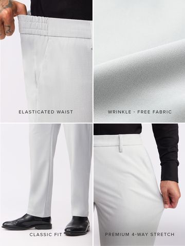 Buy Classic Pants: Urban Ash Men Super Flex Pants Online F56