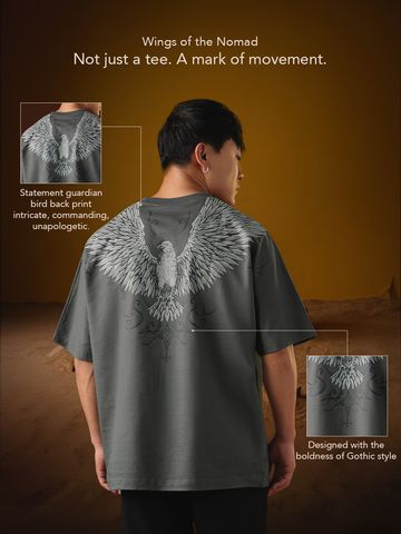 Buy Nomad: Wings Men Oversized T-Shirt Online OS23