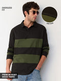Buy Colorblocked Rugby Polo: Cocoa Oli Men Oversized Polo Online P09