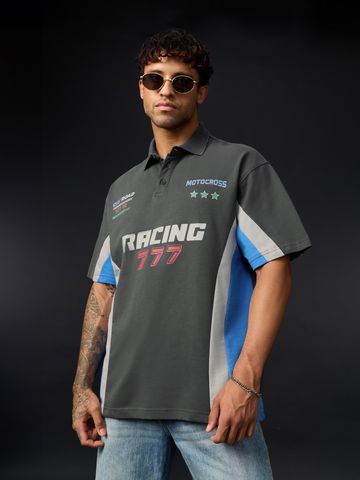 Buy Oversized Polo: Race Men Polos Online P09