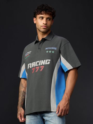 Buy Oversized Polo: Race Men Polos Online P09