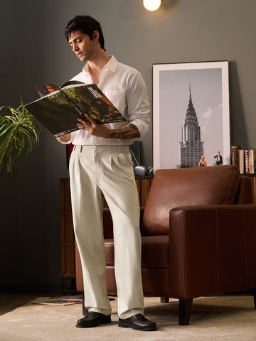 Buy Korean Pants: Sepia Men Super Flex Pants Online F56