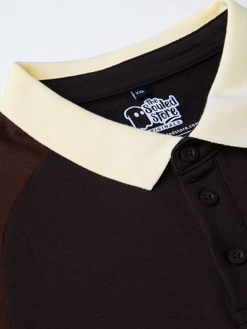 Buy Colourblock: Cocoa Oversized Polos Online P09