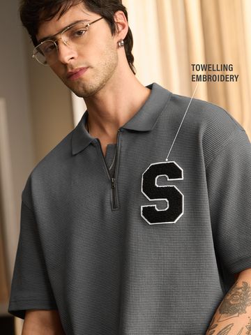 Buy Textured Polo: Storm Men Polos Online P09
