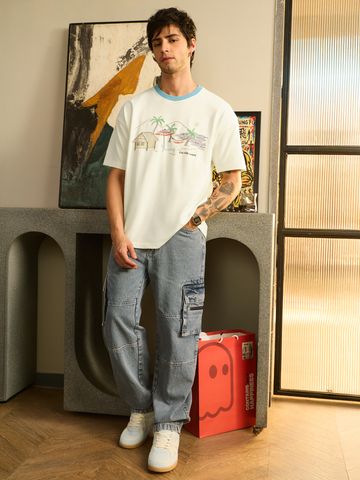 Buy Oversized T-Shirt: On The Coast Men Oversized T-Shirt Online OS23