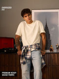 Buy Solids: Off White Oversized T-Shirts Online OS23