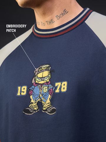 Buy Garfield: Cool Kitty Men Oversized Full Sleeve T-Shirt Online OS23