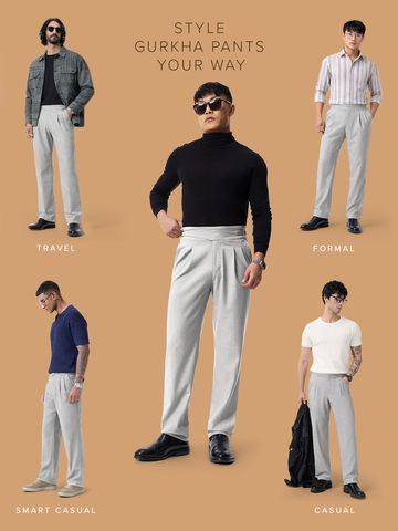 Buy Gurkha Pants: Steel Men Pants Online F56