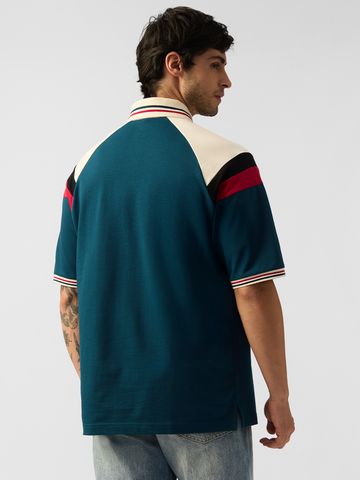 Buy Oversized Polo: Blue Horizon Men Oversized Polo Online P09