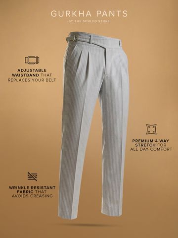 Buy Korean Pants: Urban Stripes Men Korean Pants Online F56