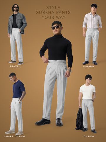 Buy Korean Pants: Urban Stripes Men Korean Pants Online F56