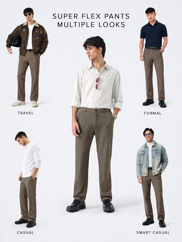 Buy Stretch Pants: Cocoa For Men Online F56