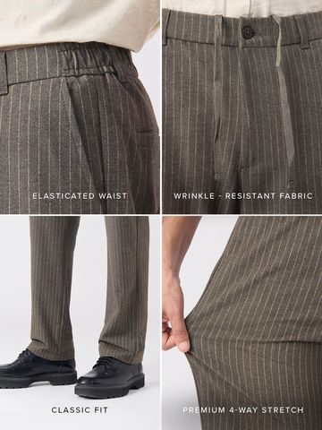 Buy Stretch Pants: Cocoa For Men Online F56