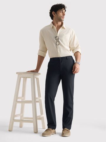 Buy Slim-Fit Pants: Azure Blue Men Pants Online F56