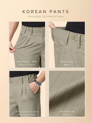 Buy Korean Pants: Khaki Dune Men Korean Pants Online F56