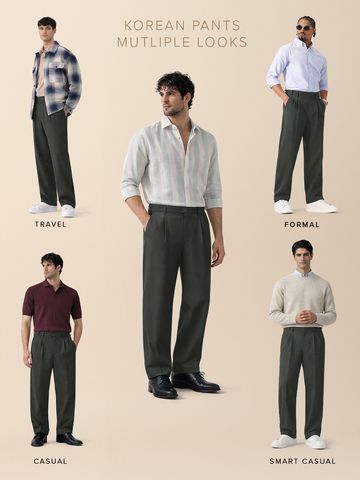 Buy Korean Pants: Rich Grey Men Online F56
