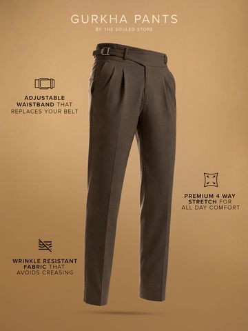 Buy Korean Pants: Pecan Men Korean Pants Online F56