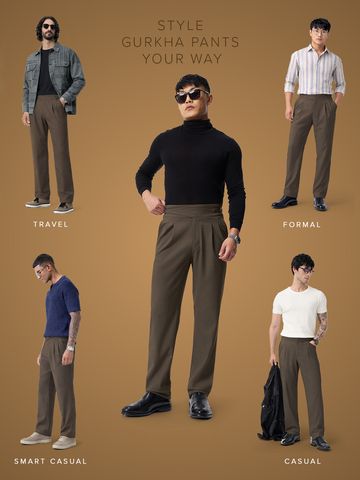 Buy Korean Pants: Pecan Men Korean Pants Online F56