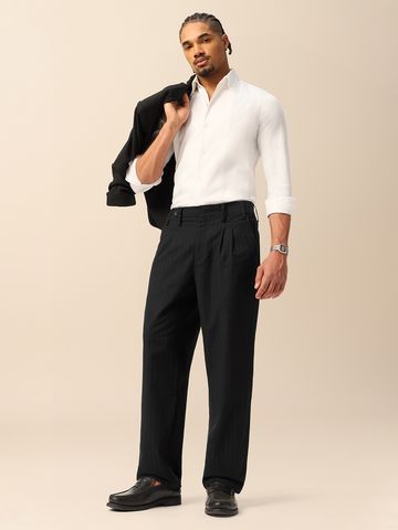 Buy Korean Pants: Cosmic Navy Men Korean Pants Online F56
