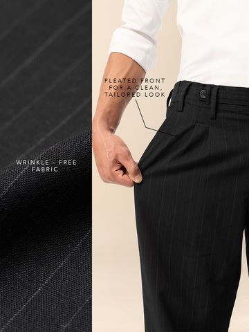 Buy Korean Pants: Cosmic Navy Men Korean Pants Online F56