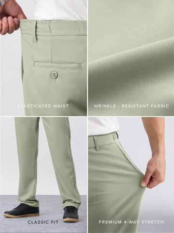 Buy Classic Pants: Forest Trail Men Super Flex Pants Online F56