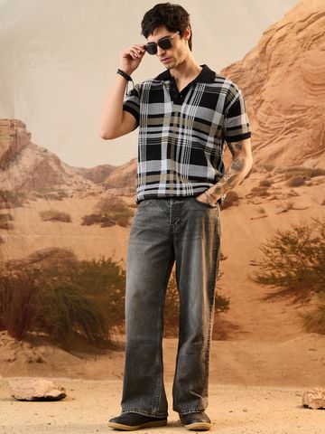 Buy Jacquard Polo: Lunar For Men Oversized Polos Online P09