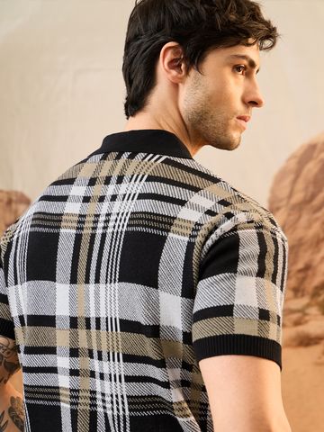 Buy Jacquard Polo: Lunar For Men Oversized Polos Online P09