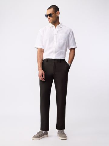 Buy Classic Pants: Dark Chocolate Men Super Flex Pants Online F56