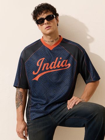 Buy India: Blue Legacy Men Oversized Jerseys Online OS23