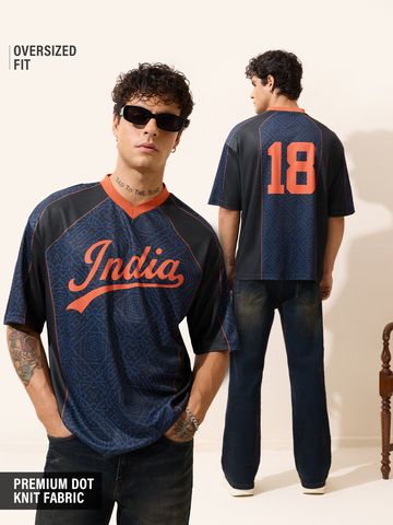 Buy India: Blue Legacy Men Oversized Jerseys Online OS23