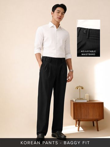 Buy Korean Pants: Cosmic Navy Men Korean Pants Online F56