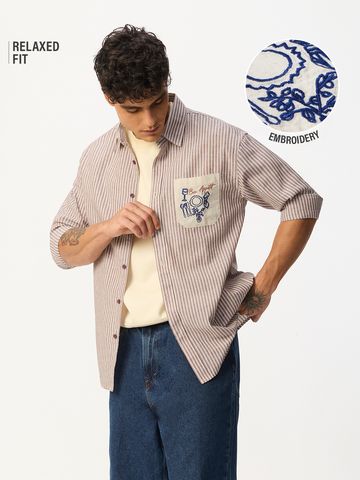 Buy Oversized Shirt: Bon Appetit Men Relaxed Shirts Online C76