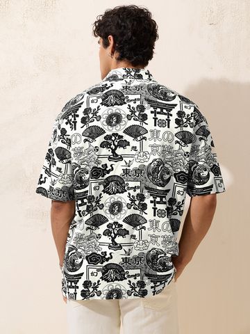 Buy Zipper Shirt: Tokyo Dreams Men Oversized Shirt Online C76