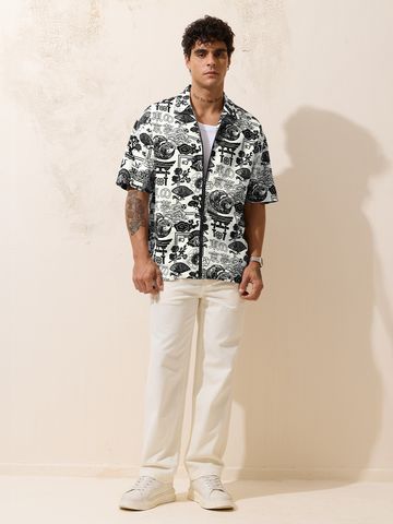 Buy Zipper Shirt: Tokyo Dreams Men Oversized Shirt Online C76