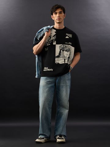 Buy Rick & Morty: Nothing On Purpose Men Oversized T-Shirts Online OS23