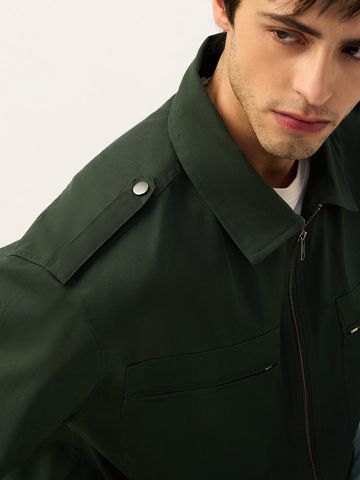 Buy Oversized Shacket: Military Olive Men Shackets Online C76