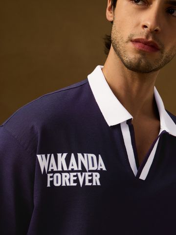 Buy Black Panther: Mask 66 Men Oversized Polo Online P09