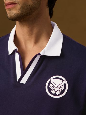 Buy Black Panther: Mask 66 Men Oversized Polo Online P09