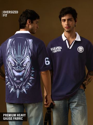 Buy Black Panther: Mask 66 Men Oversized Polo Online P09