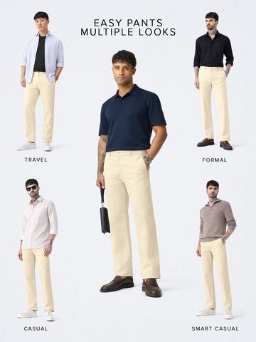 Buy Chino Pants: Almond Chino Pants Online F56