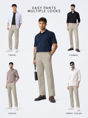 Buy Chino Pants: Dark Charcoal Men Chino Pants Online F56