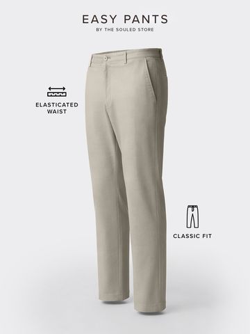 Buy Chino Pants: Dark Charcoal Men Chino Pants Online F56
