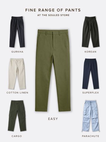 Buy Chinos: Mossy Green Men Pants Online F56